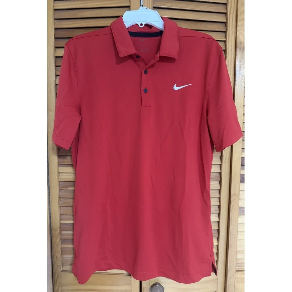 Nike Men's‎ Football Sideline Dri-Fit Polo CT4581-657 Red Performance Medium